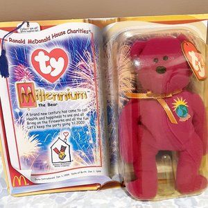 McDonalds Teenie Beanie Babies Millennium Bear 